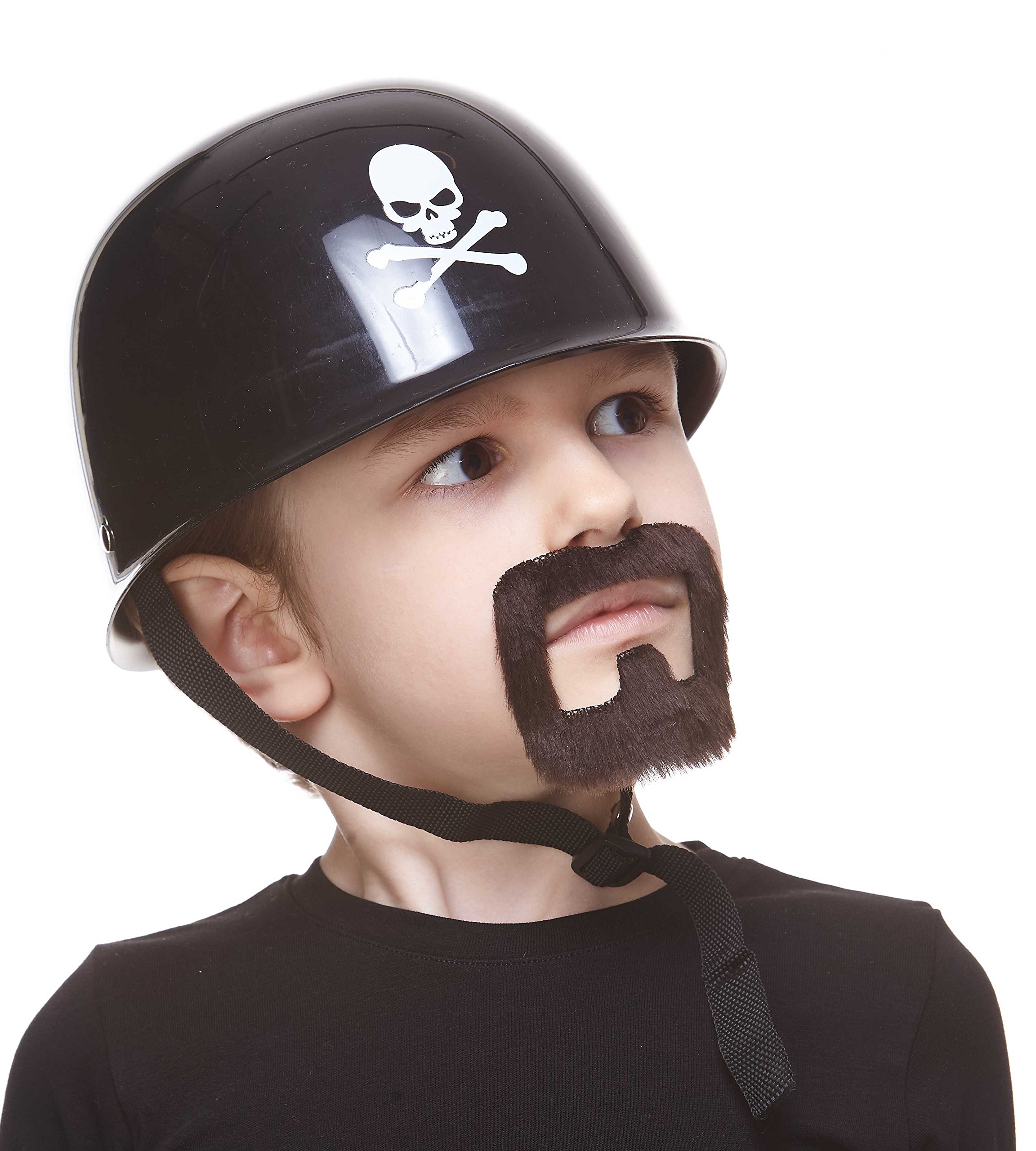 Mustaches Fake Beard, Self Adhesive, Novelty, Small Inmate False Facial Hair, Costume Accessory for Kids, Dark Brown Color - Image 4