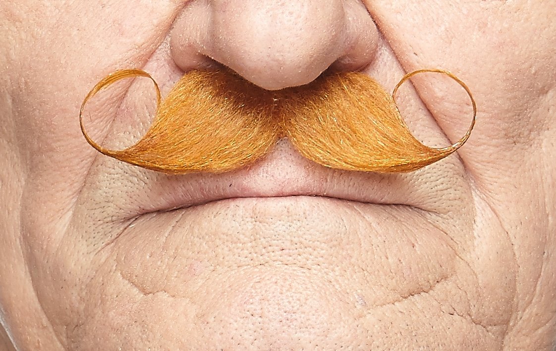 Mustaches Self Adhesive Fake Mustache Mix, Novelty, False Facial Hair Value Pack (6pcs.) - Image 3