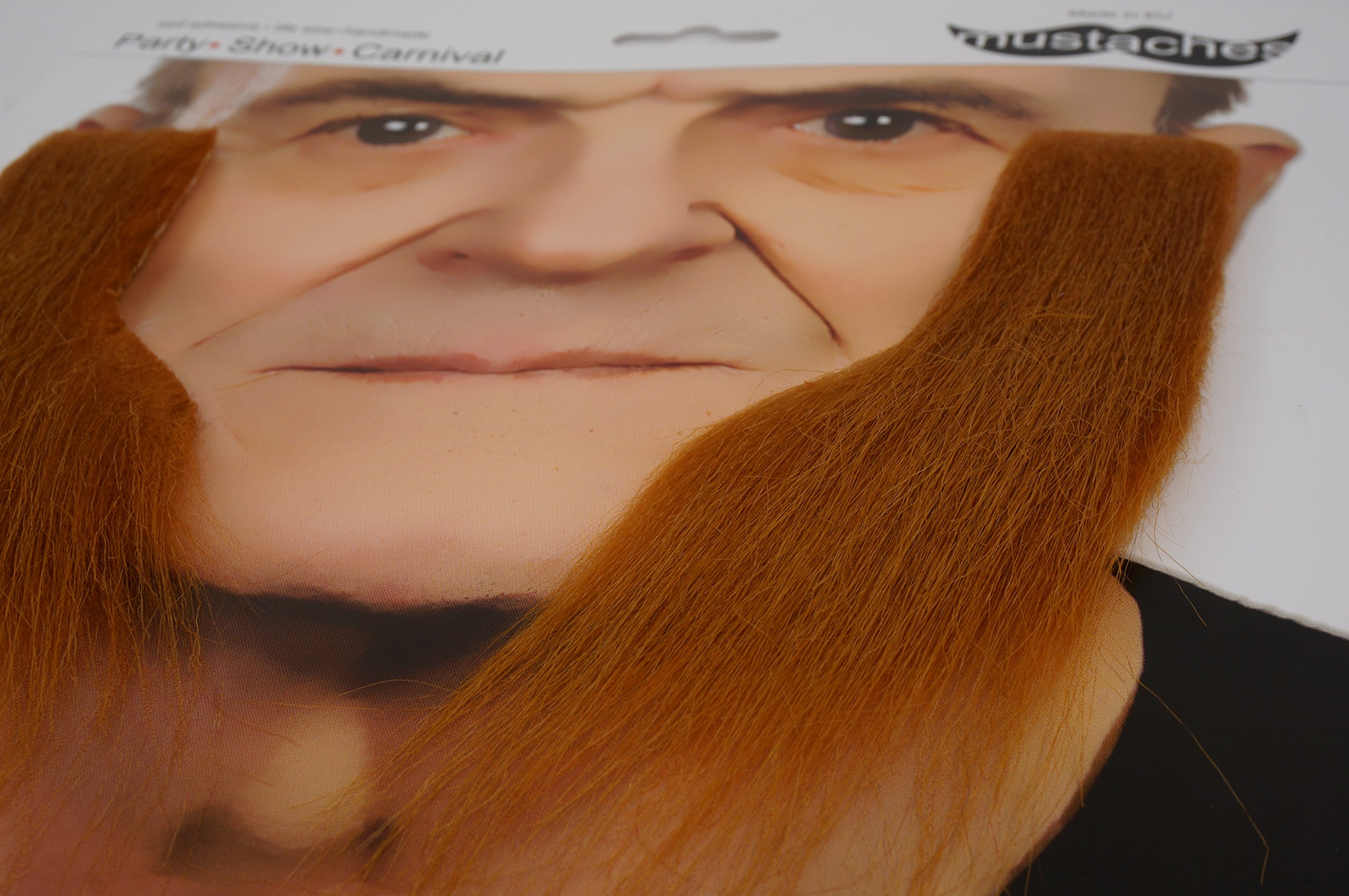Mustaches Self Adhesive Fake Mutton Chops, Novelty, Sideburns False Facial Hair, Costume Accessory for Adults.Ginger Color - Image 5