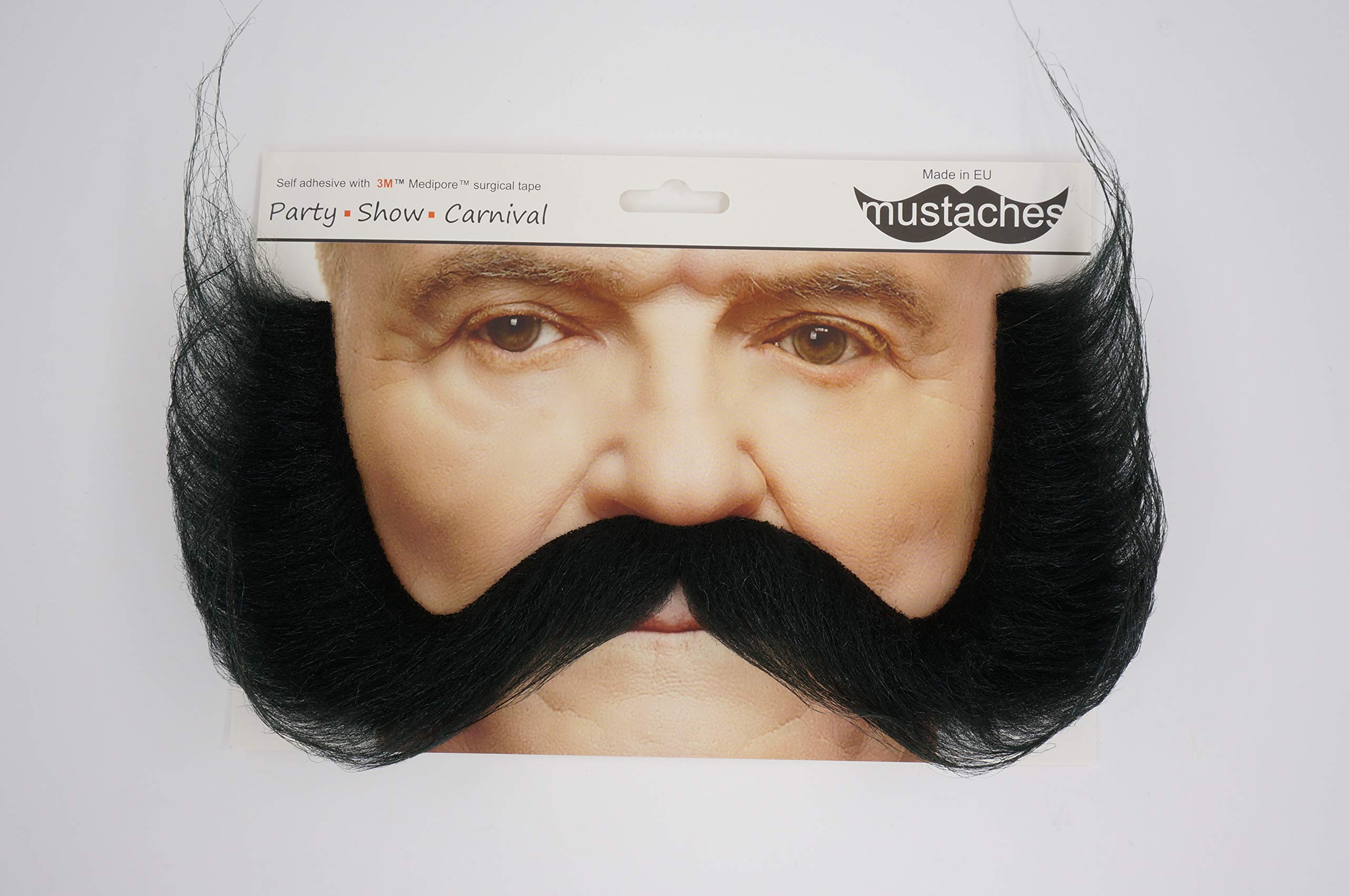 Mustaches Self Adhesive Hillbilly Fake Mustache and Sideburns, Novelty, False Facial Hair, Costume Accessory for Adults, Black Lustrous Color - Image 5