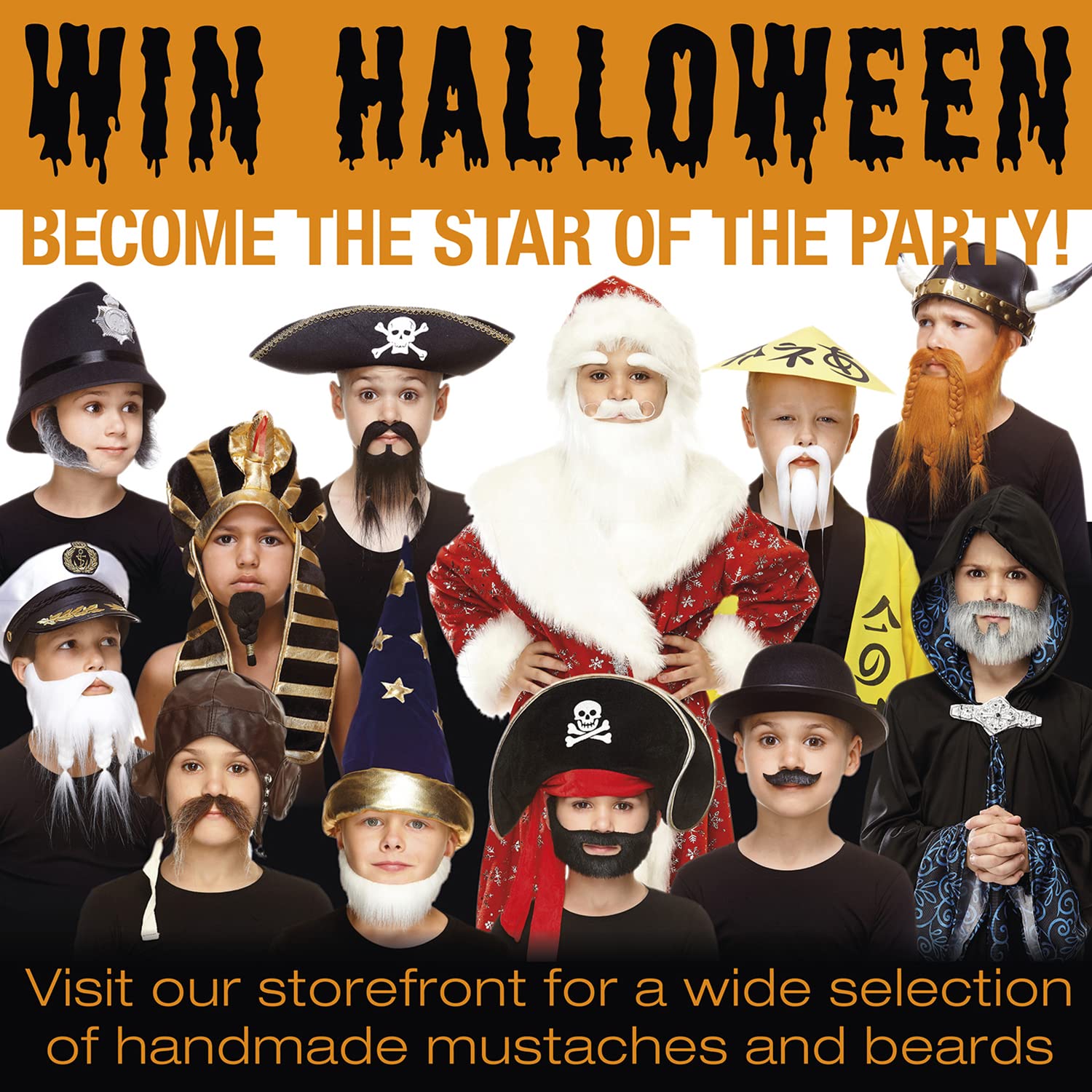 Mustaches Fake Sideburns, Self Adhesive, Novelty, Small False Mutton Chops, Facial Hair, Old Man Costume Accessory, Gray with White Color - Image 7