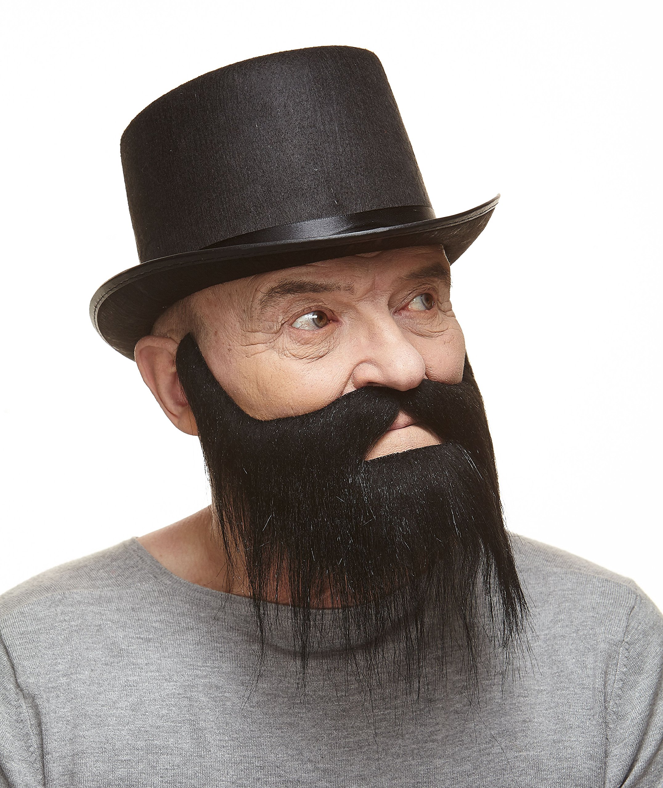 Mustaches Self Adhesive, Novelty, Hipster Fake Beard, False Facial Hair, Costume Accessory for Adults, Black Color - Image 3