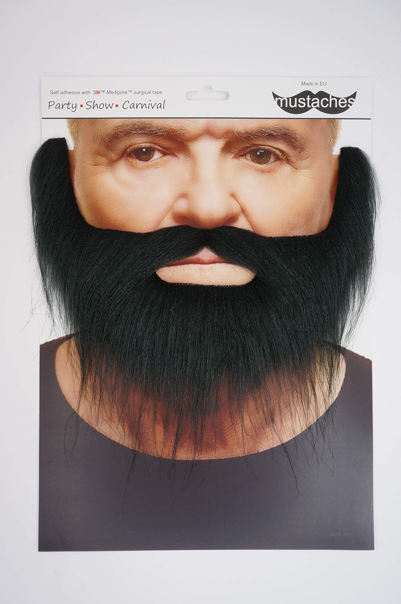 Mustaches Self Adhesive, Novelty, Hipster Fake Beard, False Facial Hair, Costume Accessory for Adults, Black Color - Image 5